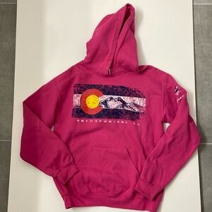 Pink Breckenridge Colorado sweatshirt hoodie sz Small